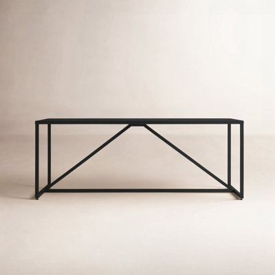 Strut Walnut Metal Base Dining Table