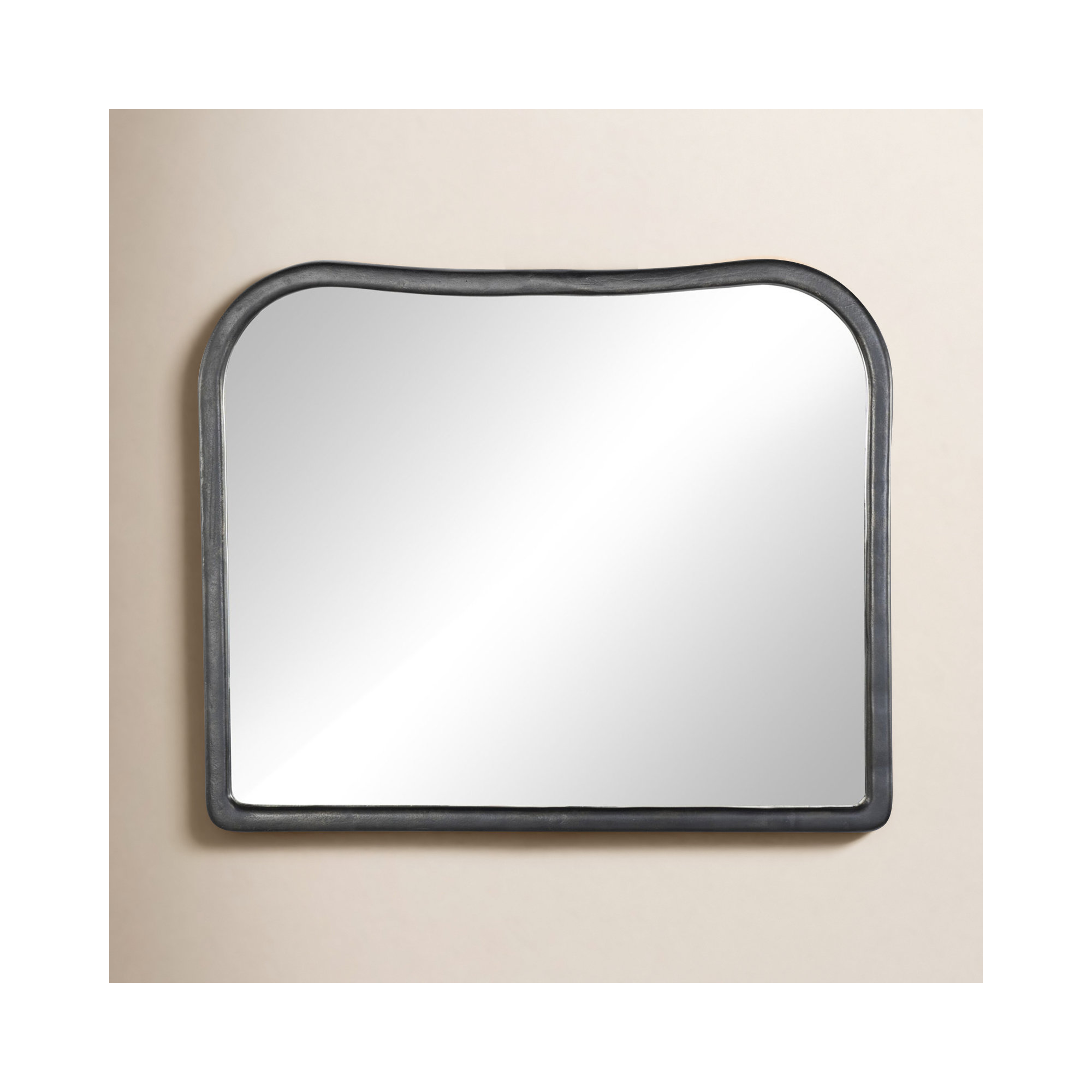 Patz Mantel Mirror, Black Antique