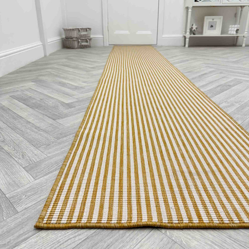 Runner Striped Flatweave Area Rug, Runner 60 x 150 cm