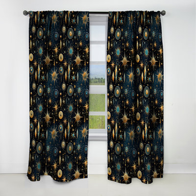 Cosmic Nomad Boho Motif I - Rideau abstrait Boho