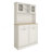Tall Kitchen Storage Cabinet With 3 Adjustable Shelves, 2 Drawers And 1 Tilt Out Trash Cabinet
