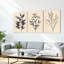 Ensemble de 3 reproductions d'art botanique sur toile à motif de feuilles et de fleurs Botanical-641488267