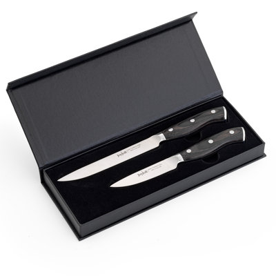 Joyjolt 2-Piece Pakka Wood Utility Knife Set