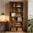 Storage Cabinet,Farmhouse Style Display Shelves,Spacious Bookshelf