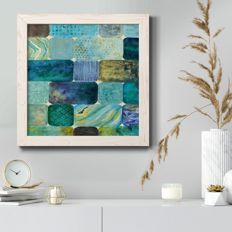 By the Sea - Peinture sur toile encadrée, H 31,5 po x l 31,5 po x P 1,5 po, Cadre blanc