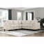 Fauteuil de chambre modulaire sans accoudoirs avec rangement caché, velours côtelé beige pour sièges de salon-451391130