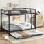 Lit superposé double au-dessus de double avec lit gigogne simple-146891506