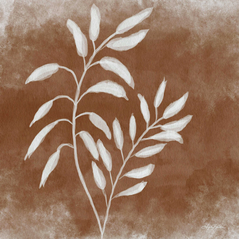 Alwigh Earthy Boho Leaves 1 - impression, H 12 po x l 12 po
