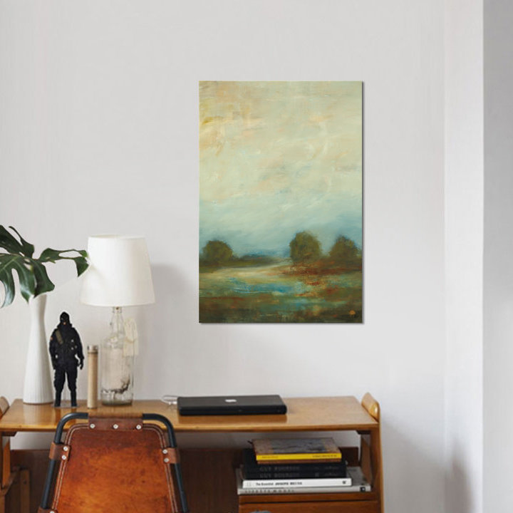 « contemporaine vista i », reproduction sur toile, H 18 po x l 12 po x P 1,5 po, Toile tendue, Pas de tapis