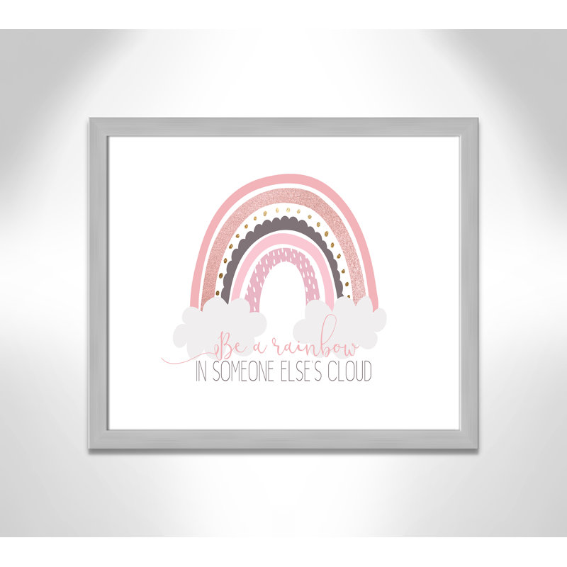 Être un arc-en-ciel, H 22,5 po x l 26,5 po x P 0,63 po, Cadre argenté