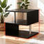 Table d'appoint chic à 3 niveaux en forme de S