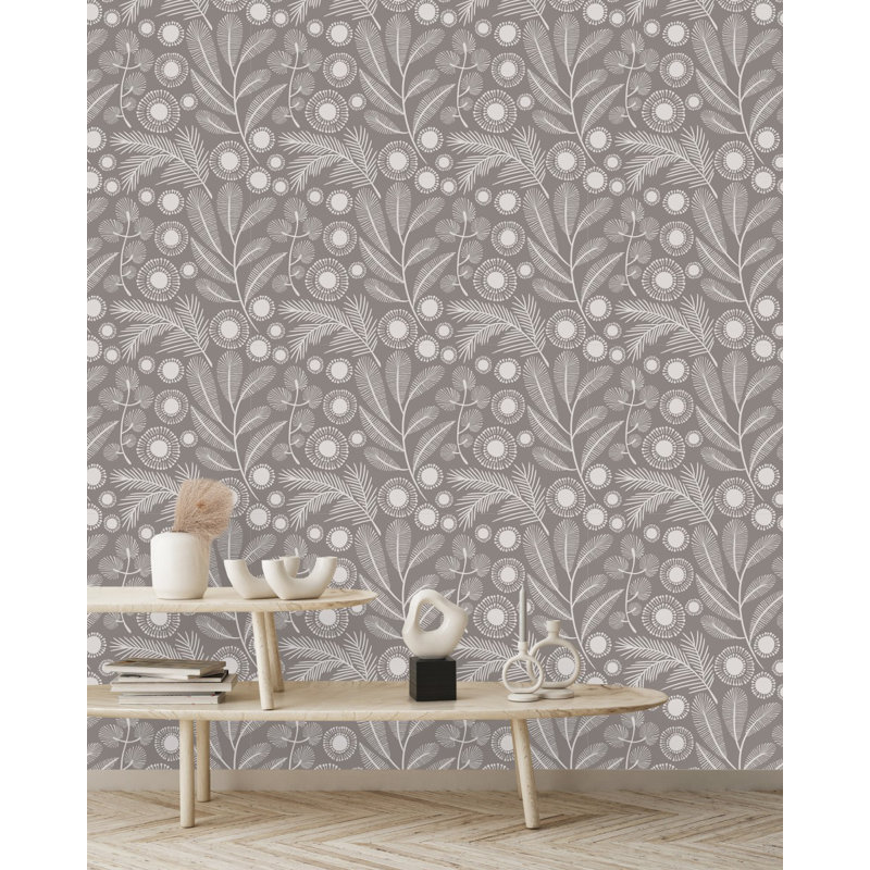Peel & Stick Floral Tile, 2.08' W x 10.42' L