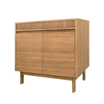 36 po Kayla Meuble-lavabo simple en teck naturel