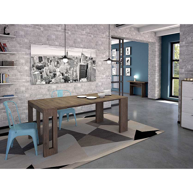 Extendable Dining Table, Dark Oak