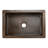 33" Hammered Copper Apron Front Single Kitchen Basin Sink w/ Vineyard Design