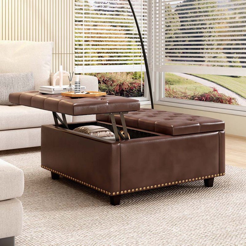 Repose-pieds Upholstery Stoage, Brun