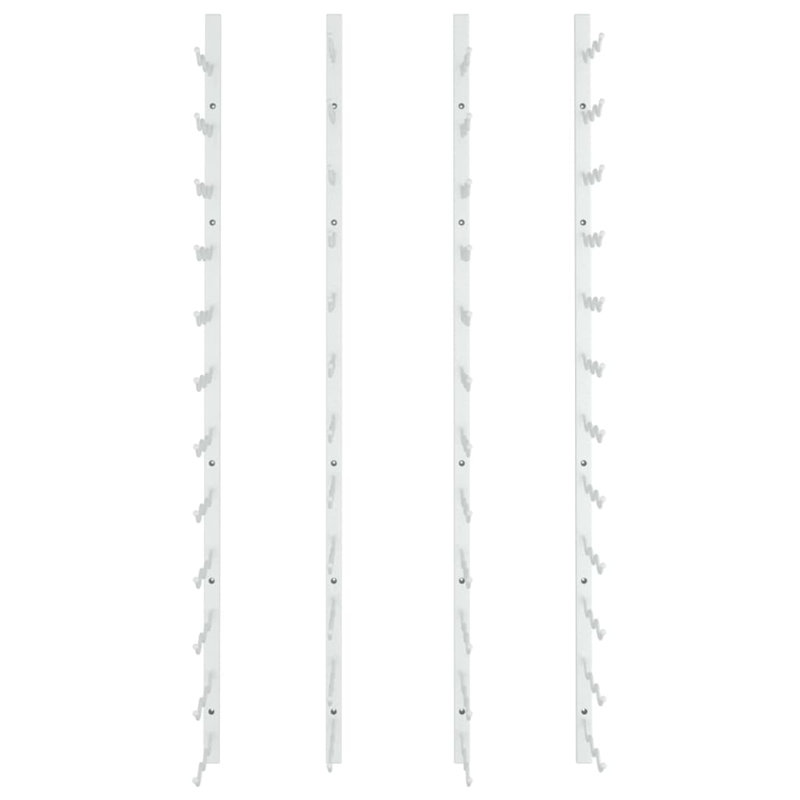 Blackburn 24 Bottle Wall Mounted Wine Bottle Rack, White, 30,5 x 2,5 x 116 cm