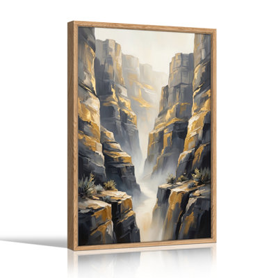 Ensemble de 1 tableau sur toile représentant un canyon de montagne