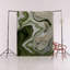 Tapis décoratif vert et beige-973663558