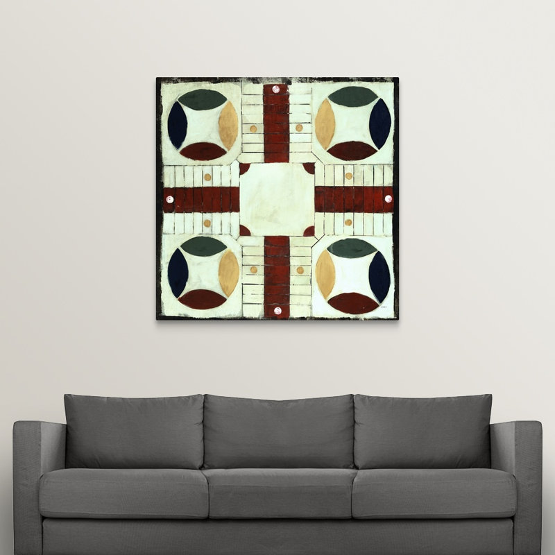 Bissell " Parcheesi " by Calyton Rabo, 35" H x 35" W x 1.5" D, Wrapped Canvas