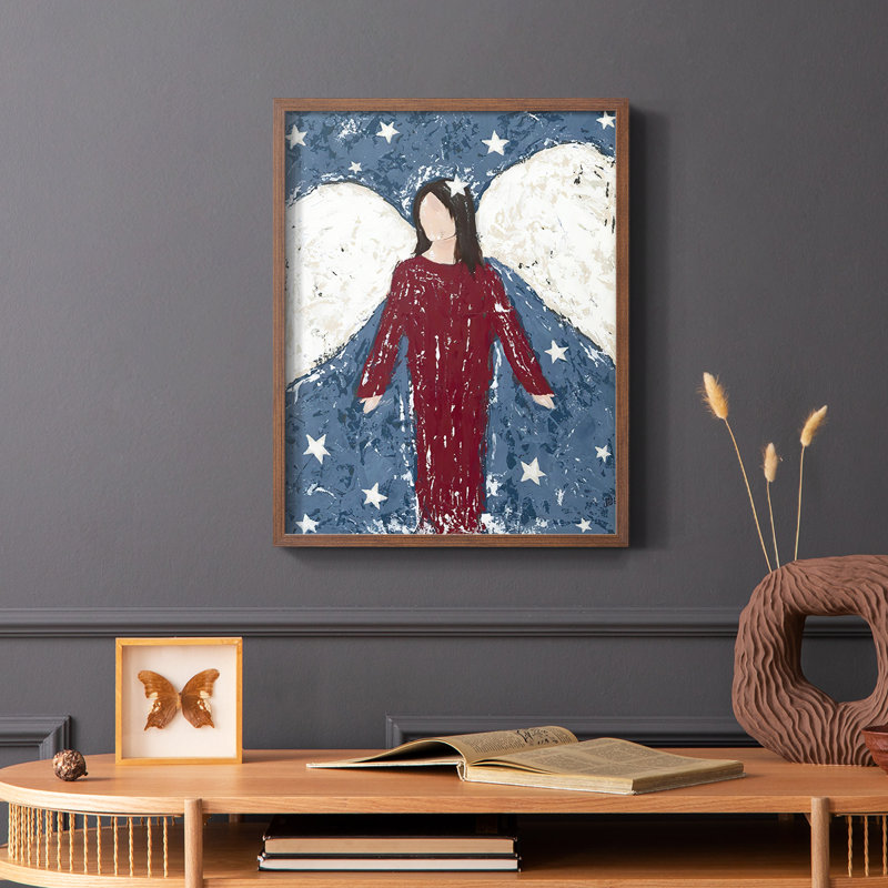 Angels Chacun II, reproduction encadrée - bois massif, Brun, H 10 po x l 8 po