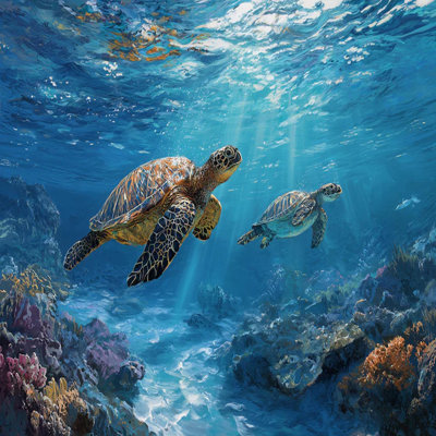 Murale d'océan sous la mer