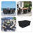 Alyah Dining Set Cover Furniture Cover, Water-Resistant, UV & Tear Resistant Rectangular Outdoor Dining Table and Chair Cover for Patio Furniture with Air Vent & Drawstrings-488408690