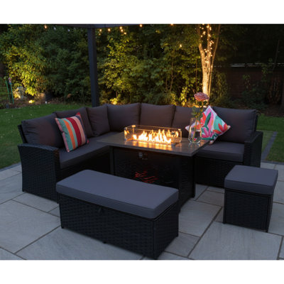 9 - Person Wicker Patio Dining Set with