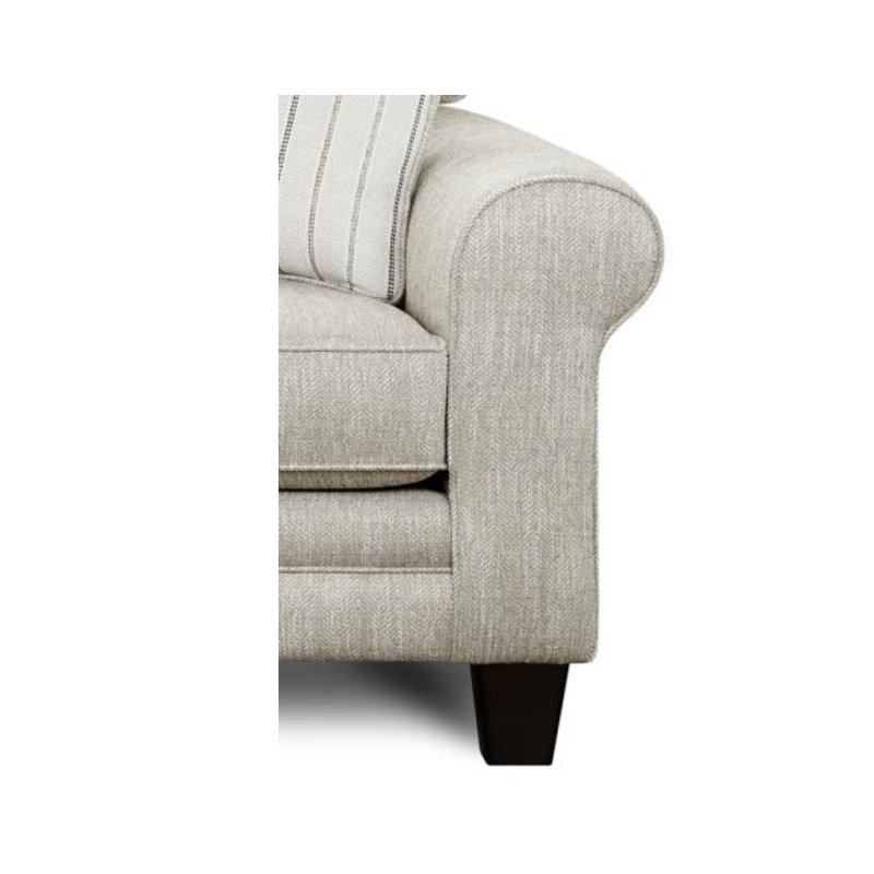 Aravis 87'' Upholstered Sleeper Sofa, Off White/Gray/Blue Polyester