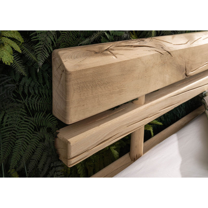 Solid Wood Storage Bed, 140 x 200 cm