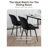 Seferina Leather Dining Chairs Set of 2 – Modern Upholstered Kitchen Side Chairs with Sturdy Metal Legs, Mid-Century Design for Dining Room, Restaurant & Office-1977144557