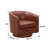 Bheema 28.5" W Top Grain Leather Swivel Barrel Chair-948487098