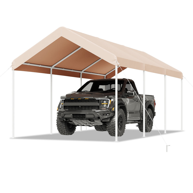 Abri d'auto portatif 10 x 20 pi, Beige