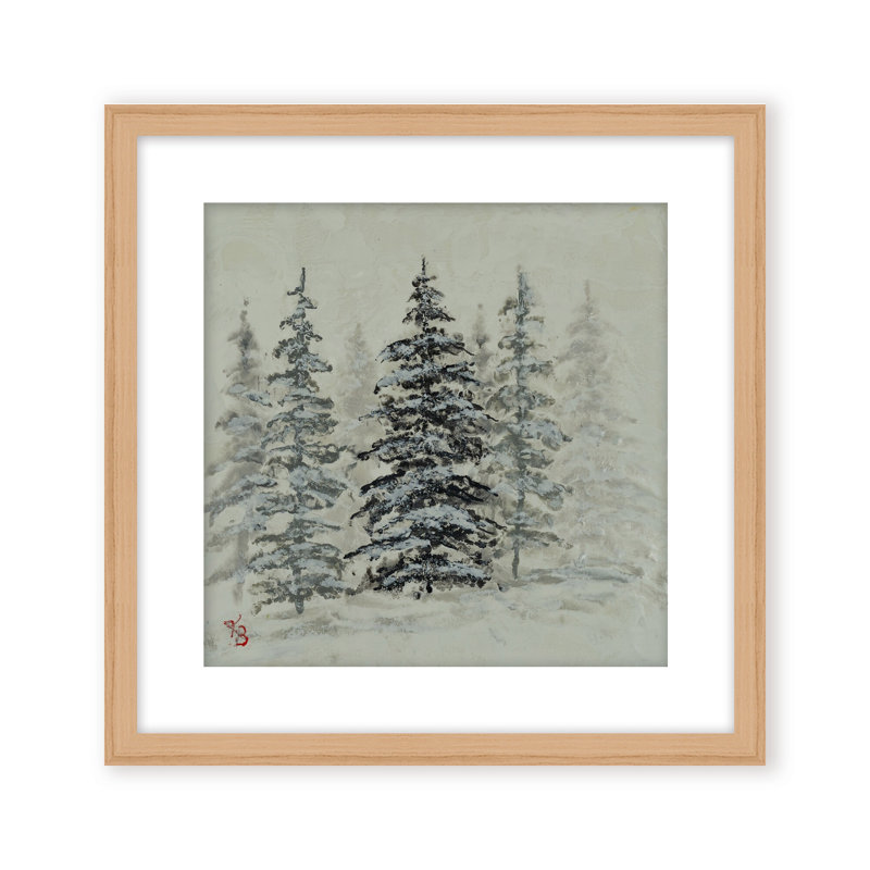 Nature Inspired "Serene Grove" Canvas Wall Art By , 12" H x 12" W, Framed Canvas, Brown