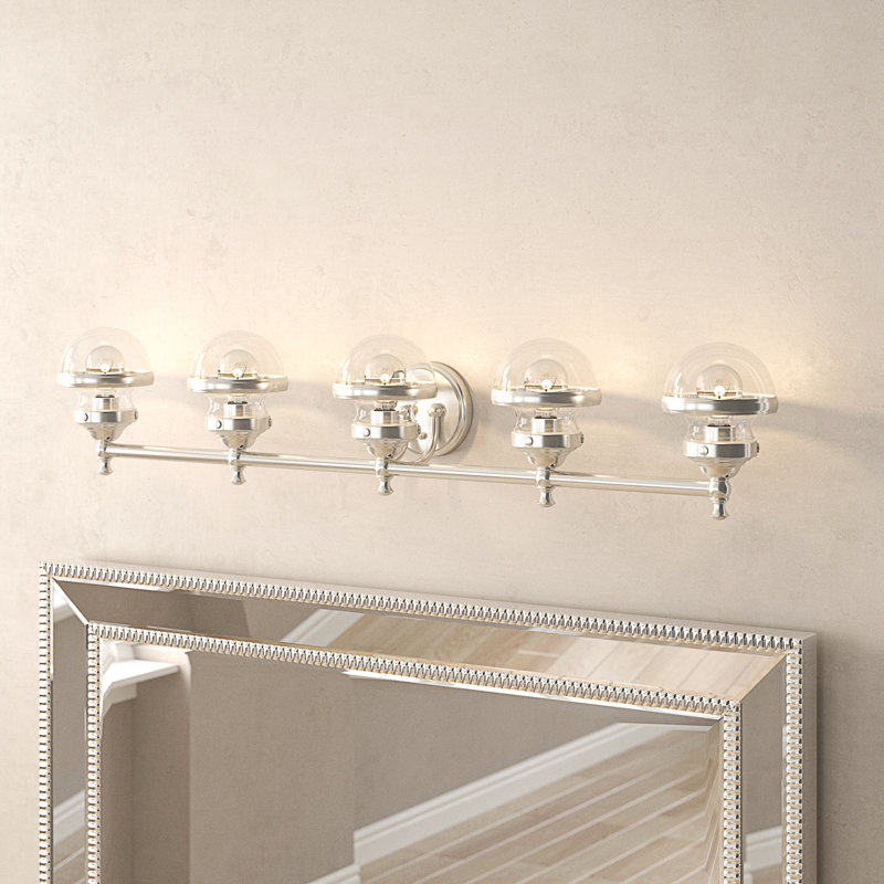 Sparks 5 - Light Dimmable Vanity Light, Brushed Nickel