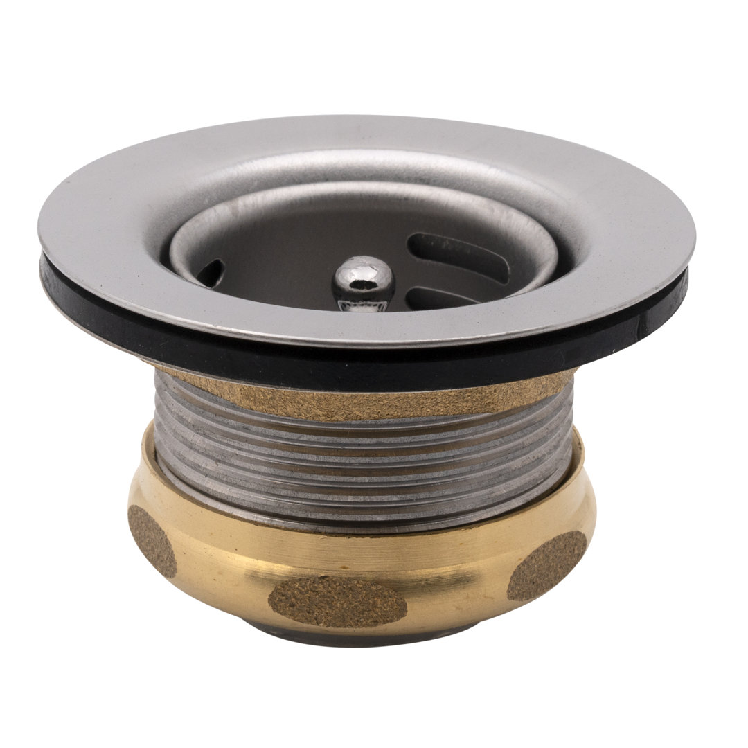 Dearborn Junior Duo Bar Sink Strainer, Stainless Steel Body and Basket, Length 1-1/8 with Brass Nuts Oatey