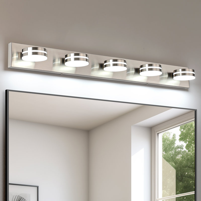 Luminaire de salle de bain DEL Ravo à haute transmission et intensité variable 5500K avec tête rotative à 270 ° , 5 lumières