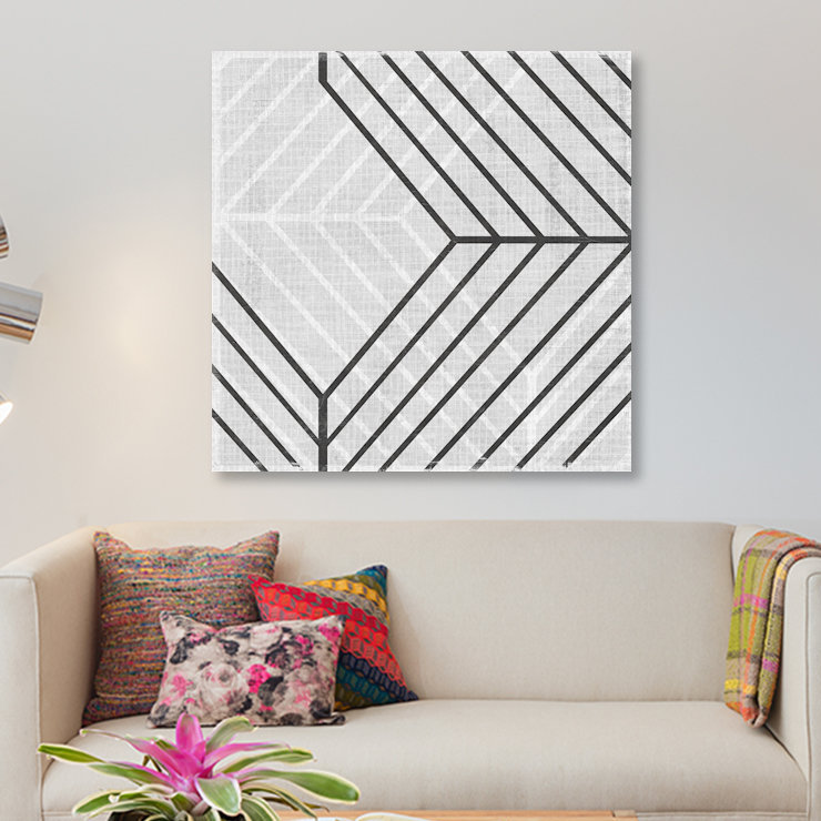 «Diametric IV», impression sur toile, H 48 po x l 48 po x P 1,5 po, Pas de tapis, Toile tendue