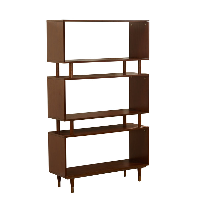 Camylle Bookcase, Walnut/Gold