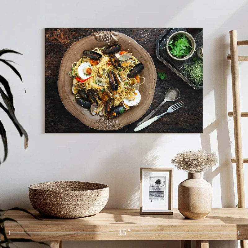 Yarlin Simple Seafood Pasta, 8" H x 12" W