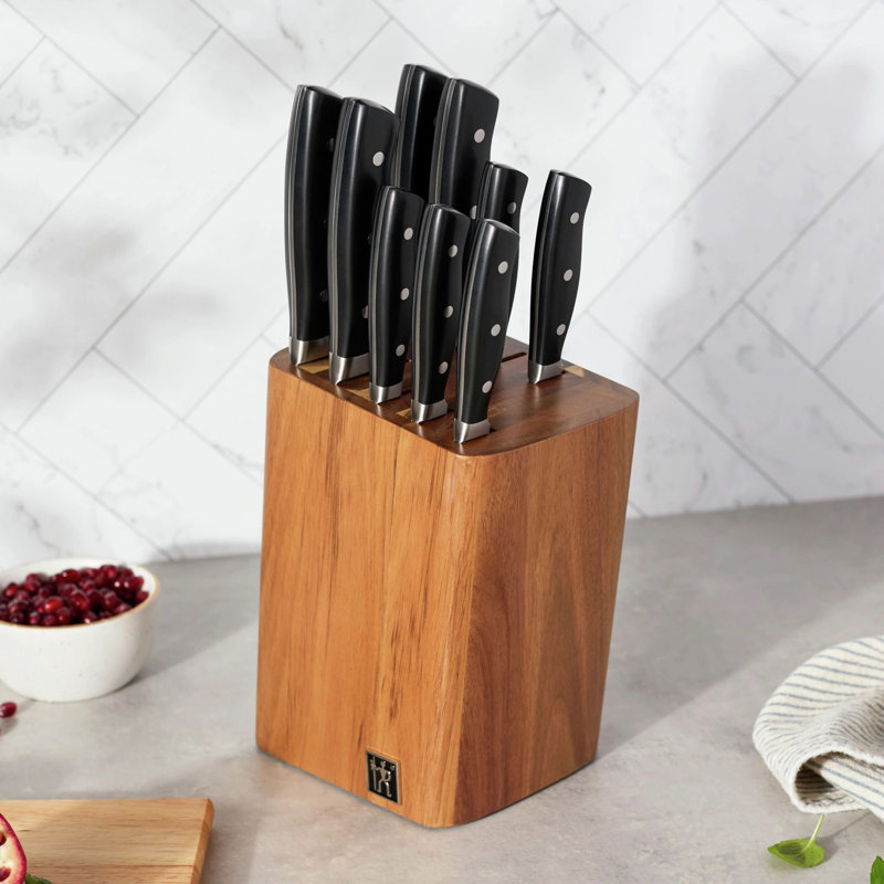 HENCKELS Fine Edge Forged II Coffret de 10 couteaux avec bloc, noir