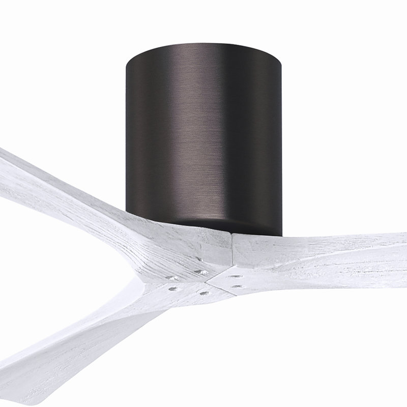 Irene Ceiling Fan, Matte White, Brushed Bronze, 52"