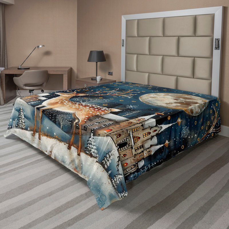 Drap de dessus Ambesonne, Drap plat pour très grand lit californien