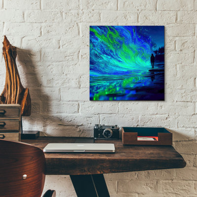 Epic Art 'Waves Beyond Reality' by Ann Klee Acrylic Glass Wall Art, 12" x 12"