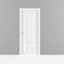 Porte coulissante à panneaux Quadro 4088 Blanc Soie, ensemble de garnitures, rails et quincaillerie en bois massif, pour intérieur, garde-manger, cuisine, chambre, placard, portes robustes - 76 cm x 244 cm-50038725