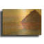 «Grainstack Sunset» par Claude Monet, art mural en métal doré, 16 po x 12 po-696770279