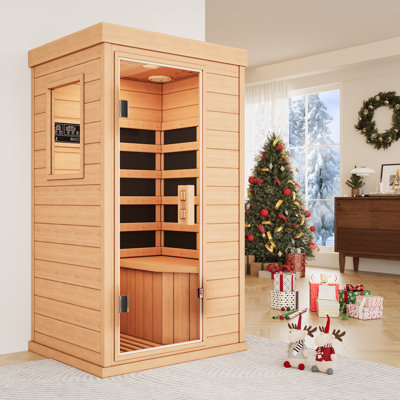 Mini Sauna, Low Emf Far Infrared Sauna, Home Spa Sauna With Bluetooth Speakers