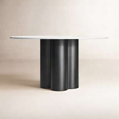 4 Quarter Round Marble Dining Table