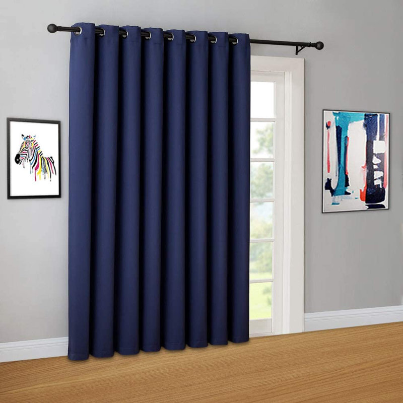 Très large rideau obscurcissant NICOLE PATIOS, l 102 po x L 84 po, Bleu marine