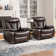 Mehrab 40.6" Wide Modern Diamond Recliner With Power Button And USB (Set of 2)